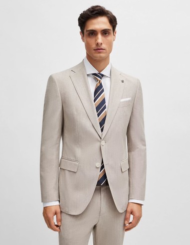 SLIM FIT JACKET IN A MICRO-PATTERNED...