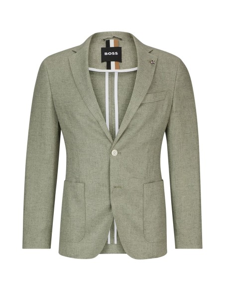 ΣΑΚΑΚΙ MICRO-PATTERNED LINEN BLEND SLIM FIT