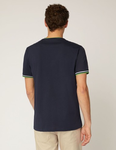 T SHIRT WITH STRIPED DETAILS