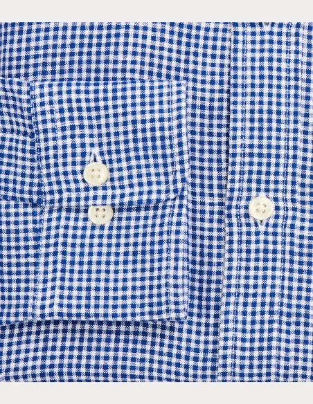 SLIM FIT PLAID LINEN SHIRT