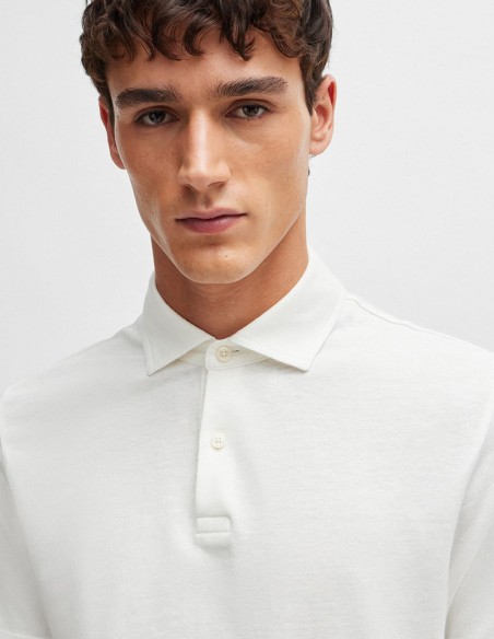 ΜΠΛΟΥΖΑ POLO REGULAR FIT ΑΠΟ ΛΙΝΟ & ΒΑΜΒΑΚΙ