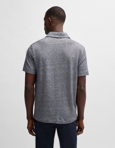 REGULAR FIT POLO SHIRT IN COTTON & LINEN