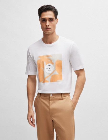 REGULAR FIT COTTON T-SHIRT WITH SEASONAL ARTWORK