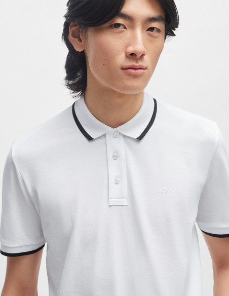 COTTON-PIQUE POLO SHIRT WITH RUBBER-PRINT LOGO