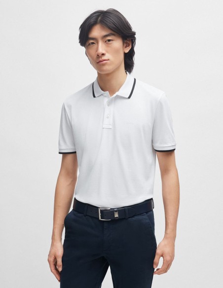 COTTON-PIQUE POLO SHIRT WITH RUBBER-PRINT LOGO