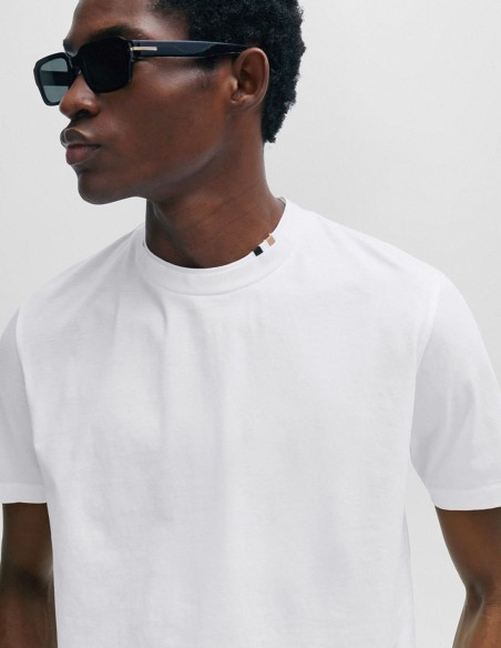 REGULAR FIT T-SHIRT WITH SIGNATURE-STRIPE COLLAR