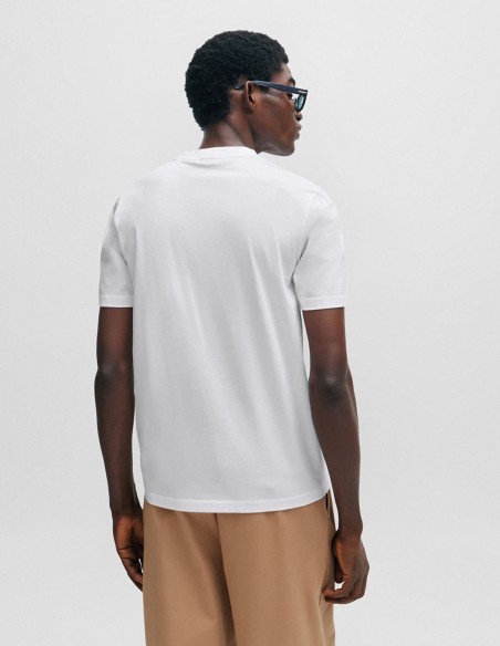REGULAR FIT T-SHIRT WITH SIGNATURE-STRIPE COLLAR