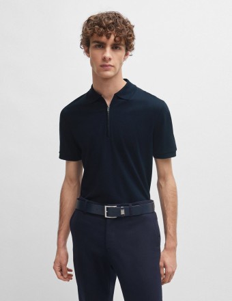 SLIM FIT POLO SHIRT WITH...
