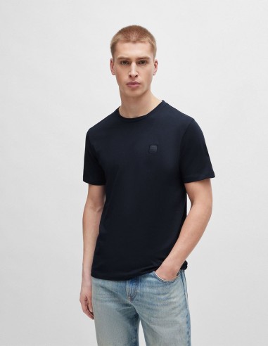 COTTON T-SHIRT WITH LOGO PATCH