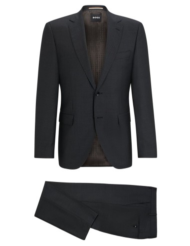REGULAR FIT SUIT IN MICRO-PATTERNED WOOL