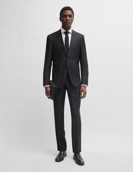 REGULAR FIT SUIT IN MICRO-PATTERNED WOOL