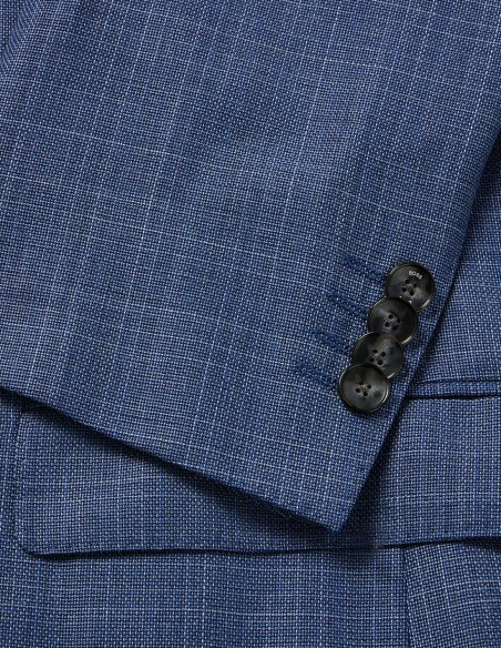 SLIM FIT SUIT IN CHECKED VIRGIN-WOOL SERGE