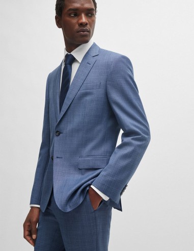 SLIM FIT SUIT IN CHECKED VIRGIN-WOOL...