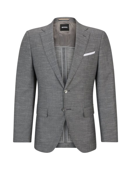 SLIM FIT JACKET IN PATTERNED WOOL BLEND