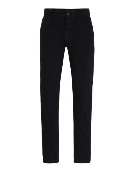 SLIM FIT CHINOS IN STRETCH-COTTON SATIN