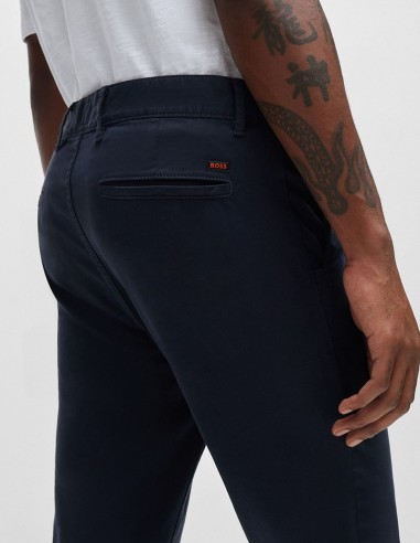 SLIM FIT CHINOS IN STRETCH-COTTON SATIN