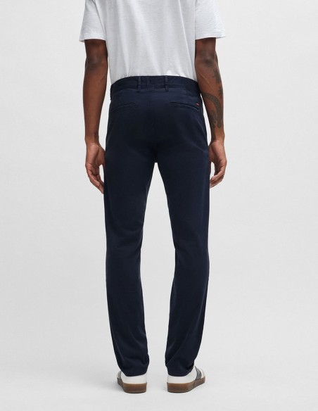 SLIM FIT CHINOS IN STRETCH-COTTON SATIN