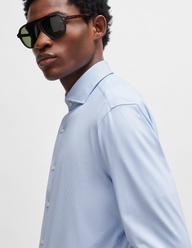 REGULAR FIT SHIRT IN STRUCTURED MATERIAL