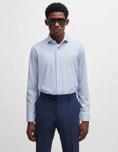 REGULAR FIT SHIRT IN STRUCTURED MATERIAL