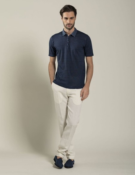 LINEN POLO SHIRT