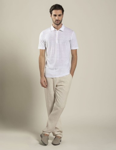 LINEN POLO SHIRT