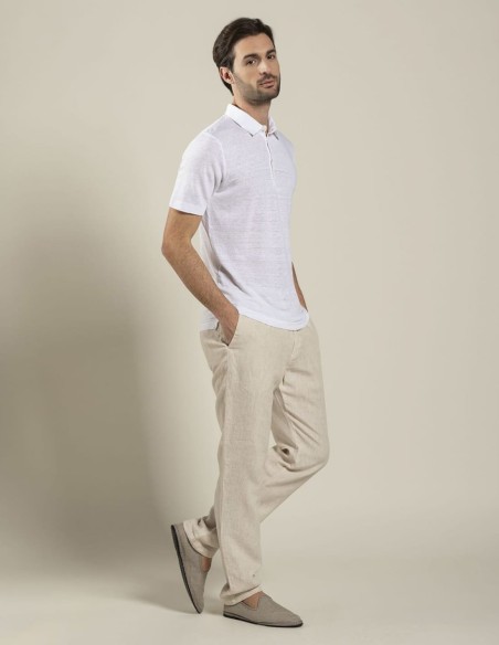 LINEN POLO SHIRT