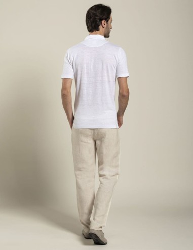 LINEN POLO SHIRT
