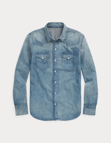 SLUB DENIM WESTERN SHIRT