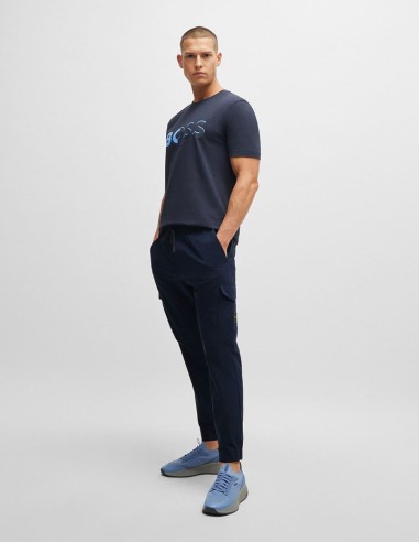 TAPERED-FIT TROUSERS IN EASY IRON...