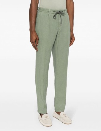 SLIM FIT LINEN TROUSERS...