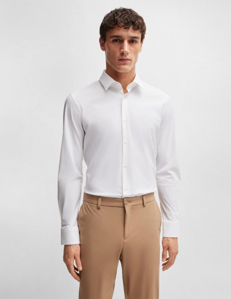 SLIM FIT SHIRT IN PERFORMANCE STRETCH JERSEY