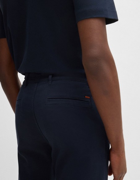 SLIM FIT TROUSERS IN COTTON TWILL