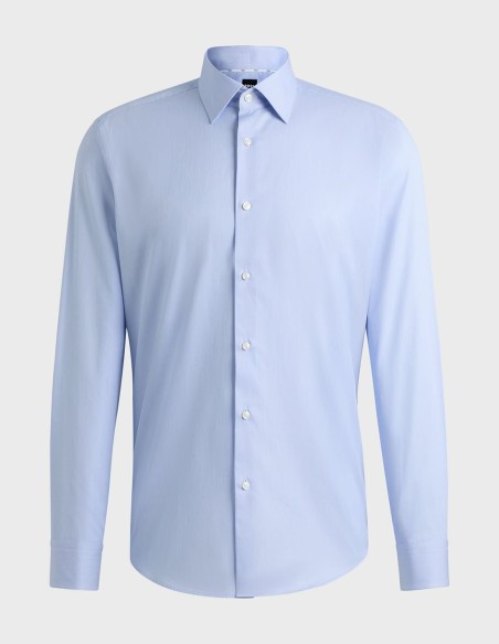 REGULAR FIT SHIRT IN MICRO-STRIPED COTTON TWILL