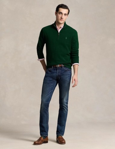 WOOL QUARTER-ZIP SWEATER