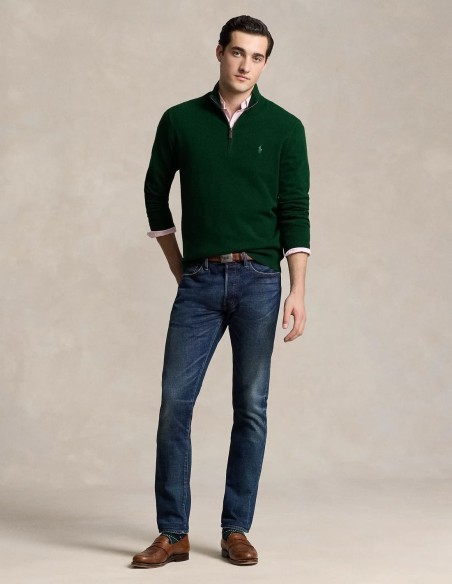 WOOL QUARTER-ZIP SWEATER