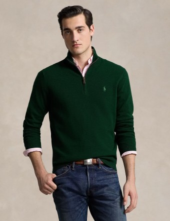 WOOL QUARTER-ZIP SWEATER