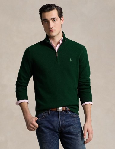 WOOL QUARTER-ZIP SWEATER