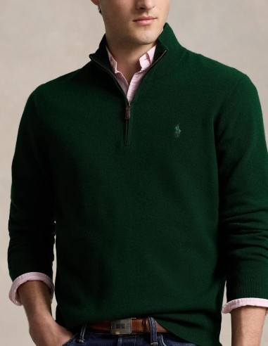 WOOL QUARTER-ZIP SWEATER