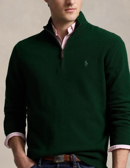 WOOL QUARTER-ZIP SWEATER