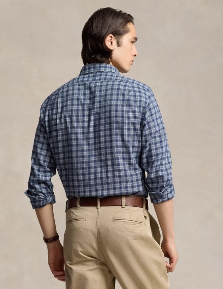 CUSTOM FIT PLAID TWILL SHIRT