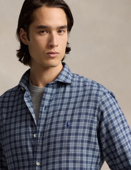 CUSTOM FIT PLAID TWILL SHIRT