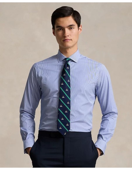 CUSTOM FIT STRIPED POPLIN SHIRT