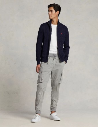 CABLE-KNIT COTTON FULL-ZIP... 2