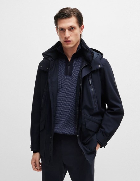 JACKET IN WATERPROOF LAMINATED FABRIC