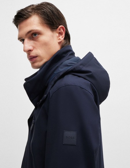 JACKET IN WATERPROOF LAMINATED FABRIC