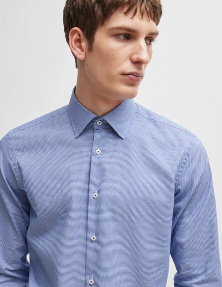 ΠΟΥΚΑΜΙΣΟ REGULAR FIT PEPITA STRETCH