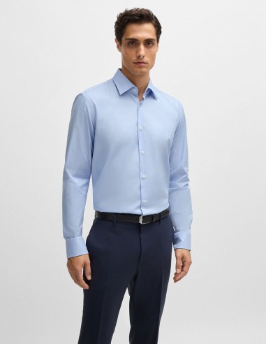 REGULAR FIT EASY IRON PEPITA STRETCH...