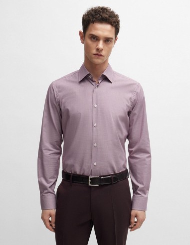 REGULAR FIT EASY IRON PEPITA STRETCH...