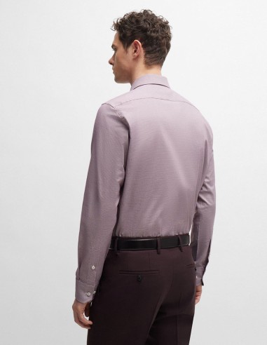 REGULAR FIT EASY IRON PEPITA STRETCH...