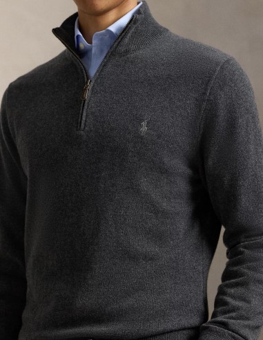 WOOL QUARTER-ZIP SWEATER